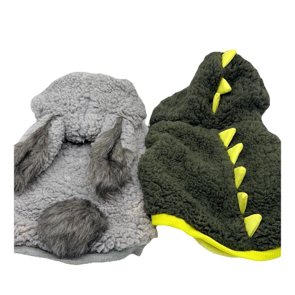 Pair Of New Top Paw Dog Sherpa Fleece Coats DINO & BUNNY Styles Soft Size Small